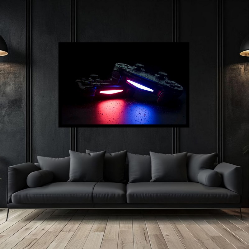 تابلو بکلیت طرح گیمینگ و گیم نت دسته بازی مدل B-bu2959